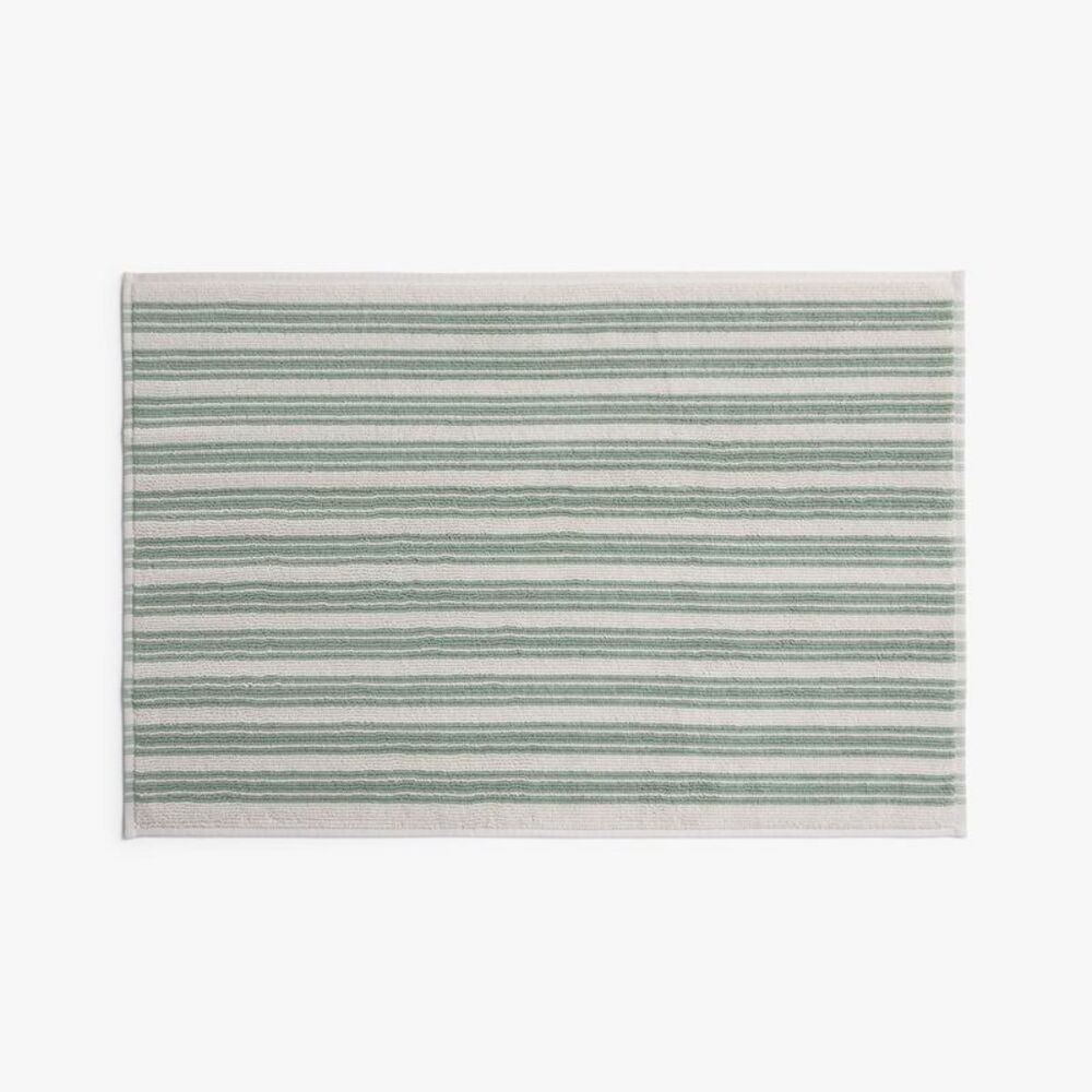 Striped Supersoft Tub Mat Jade & Parchment - Parachute